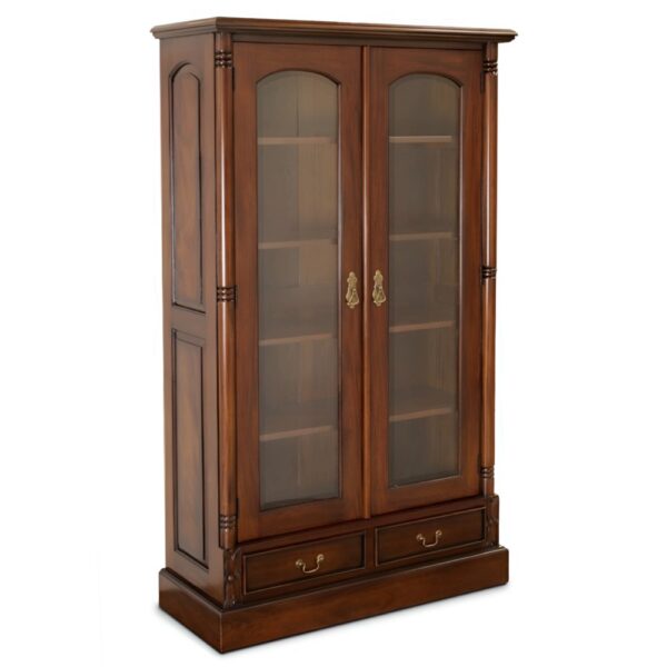Taylor Glass Door Bookcase w 2 Drawer A333B