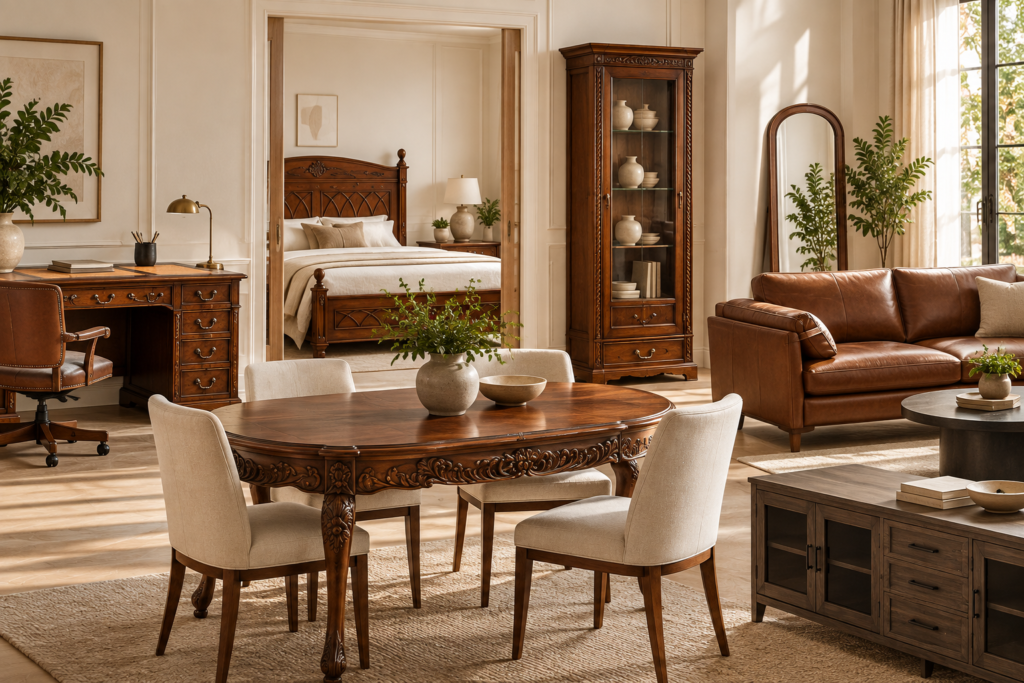 solid wood furniture pieces