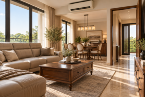 furniture placement near windows